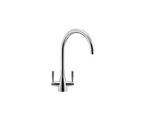 Franke Chrome Twin Lever Mixer Kitchen Tap - Eiger