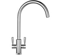 Franke Chrome Twin Lever Quarter Turn Kitchen Tap - Ascona