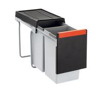 Franke Cube 30 2-Way Manual Pull-Out Waste/Rubbish Bin, 2 x 15 Litre Kitchen Systems