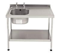 Franke E20601RTP Stainless Steel Sink, Self Assembly, 1000 mm Width