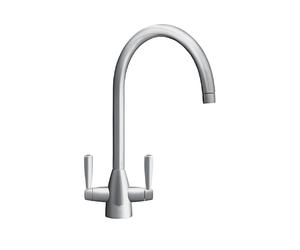 Franke Eiger Dual Lever Monobloc Kitchen Mixer Tap - Steel