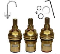 Franke Filterflow Doric Complete Tap Repair Spares Kit - Spout O Ring Seals & Ceramic Cartridge Valves (set of 3)