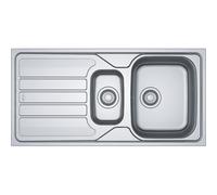 Franke Flash Steel Stainless Steel 1.5 Bowl Kitchen Sink 500mm X 1000mm