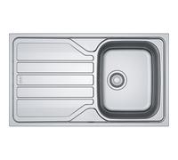 Franke Flash Steel Stainless Steel 1 Bowl Kitchen Sink 500mm X 860mm