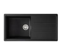 Franke Junos Jsd611-97Cb 1.0 Bowl Tectonite Reversible Inset Black Kitchen Sink