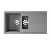 Franke Junos JSD651-97UG 1.5 Bowl Tectonite Reversible Inset Grey Kitchen Sink