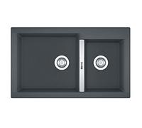 Franke Kitchen Sink Made of Granite (Fragranite) with Single and a Half Bowl Java JAG 620-graphite 114.0367.690, Graphite
