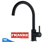 FRANKE Lina Black Modern Kitchen Sink Mixer Tap Swivel Spout Single Lever
