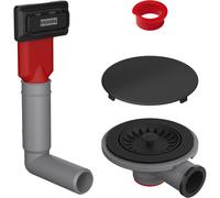 Franke Manual Waste Kit 1 Bowl Matt Black Rectangular Overflow 112.0658.444