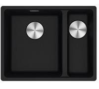 Franke Maris MRG 160-34-15 Fragranite Black Matt Sink 1.5 Basin Left Base