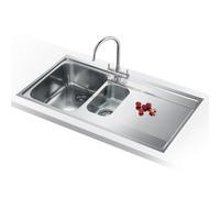 Franke MARIS SLIM-TOP MRX251 RHD Maris 1.5 Bowl Sink Right Hand Drainer - STAINLESS STEEL