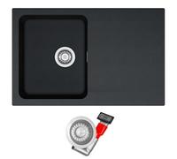 Franke Orion 1.0 Bowl Carbon Black Inset Kitchen Sink With Drainer & Tectonite Surface