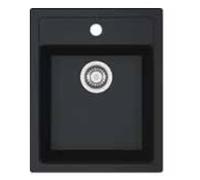 Franke Sirius 2 S2D 610.40 black resin sink 43x53cm for surface mounting with tap hole 114.0568.053
