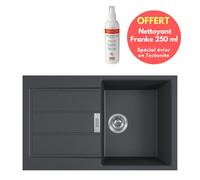 Franke Sirius Pack Black Tectonite Kitchen Sink For Built-In + Free Franke Special Tectonite Sink Cleaner