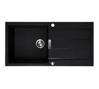 Franke Sirius S2D611CB 1.0 Bowl Tectonite Carbon Black Reversible Kitchen Sink