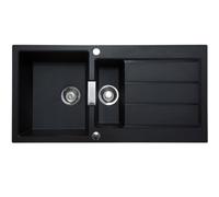 Franke Sirius S2D651CB 1.5 Bowl Tectonite Reversible Carbon Black Kitchen Sink