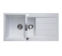 Franke Sirius S2D651PW 1.5 Bowl Tectonite Reversible Polar White Kitchen Sink