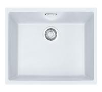 Franke Sirius SID 110-50 Tectonite Kitchen Sink, 53x44 cm, White, Easy-Clean, Stylish Design for Modern Kitchens, Durable and Elegant Model 125.0363.788