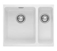 Franke Sirius Sid160 1.5-Bowl Tectonite Undermount Kitchen Sink, White