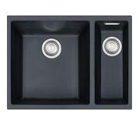Franke Sirius SID160CB 1.5 Bowl Tectonite Undermount Black Kitchen Sink