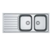 Franke Spark Undermount Sink Stainless Steel, 2 bowls with drainer 1160 mm
