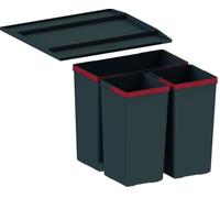 Franke Waste Separation System from EasySort 450-1-2, Black, 37.8 x 41.4 x 34.3 cm