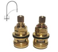 Franke Zelus 28 Spline Ceramic Tap Cartridge Valve Pair | Hot and Cold