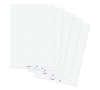 Franken U-ActLine Flipchart Pad, 5 x 20 Sheets, Reversible Recycled Paper, Squared and Blank, Flipchart Paper 80 g/m², 68 x 99 cm, White, ZUF2180