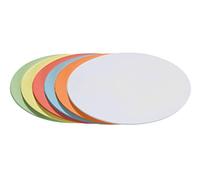 Franken UMZ 1119 04 Prompt Cards Oval 11 x 19 cm 130 GSM Pack of 500 Yellow 250 Stück Assorted Colours