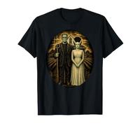 Frankenstein American Gothic Parody Halloween Monsters T-Shirt