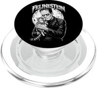 Frankenstein Cat Lover Felinestein Funny Halloween Monster PopSockets PopGrip for MagSafe