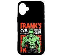 Frankenstein Gym Frank's Monster Gains Vintage Halloween Case for iPhone 16 Plus