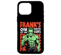 Frankenstein Gym Frank's Monster Gains Vintage Halloween Case for iPhone 16 Pro Max