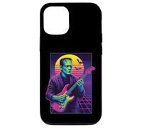 Frankenstein Halloween Monster Playing Guitar 80s Vaporwave Case for iPhone 12/12 Pro