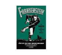 Frankenstein Horror Movie 1960s Green Classic Retro Mary Shelley Slogan Monster That Terrorized The World Canvas Art Wall Decor Posters Home Bar Restaurant Garage Cafe Logo Gift 16x24inch(40x60cm)