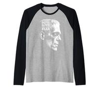 Frankenstein Mary Shelley Quote Love Fear Halloween Monster Raglan Baseball Tee
