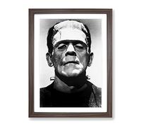 Frankenstein Modern Framed Print | A3 Walnut Framed Wall Art | Ready to Hang | Modern Nature Picture | Living Room Bedroom Lounge Office