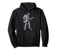 Frankenstein Playing The Electric Guitar Standing Funny Pullover Hoodie