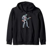 Frankenstein Playing The Electric Guitar Standing Funny Zip Hoodie