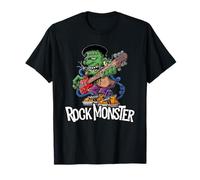 Frankenstein Rock Monster Playing Electric Guitar Music T-Shirt
