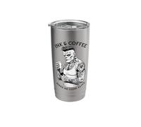 Frankenstein Tattoo Ink and Coffee Funny Tattooed Monster Stainless Steel Insulated Tumbler