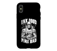 Frankenstein Tattoo Ink Good Fire Bad Halloween Monster Case for iPhone X/XS