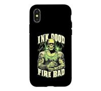 Frankenstein Tattoo Ink Good Fire Bad Halloween Monster Case for iPhone X/XS