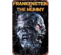 Frankenstein vs. The Mummy Vintage Metal Tin Sign Movie Poster Wall Art Decor 8x12 Inch for Home Cafes Office Store Pubs Club Sign Gift
