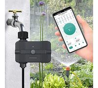 FRANKEVER WiFi Sprinkler Water Timer, Upgraded Rain Delay Function Compatible with Alexa and Google Assistant, Sprinkler Irrigation Timer Outdoor Automatic for Lawn Garden No hub Needed