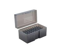 Frankford Arsenal Hinge Top Ammo Box 512 .22Br/6.8 Rem Spc/7.62X39 50 Rnd Grey See-Through Plastic Ammo Boxes Identifying Your Reloaded Ammunition A Snap