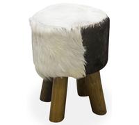 Frankfort Goat Skin Round Stool