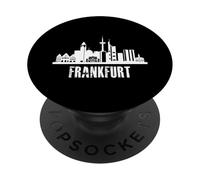 Frankfurt city silhouette and downtown skyline PopSockets Adhesive PopGrip