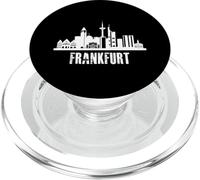 Frankfurt city silhouette and downtown skyline PopSockets PopGrip for MagSafe