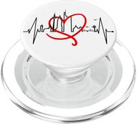 Frankfurt Skyline Heartbeat German I Love Frankfurt Am Main PopSockets PopGrip for MagSafe